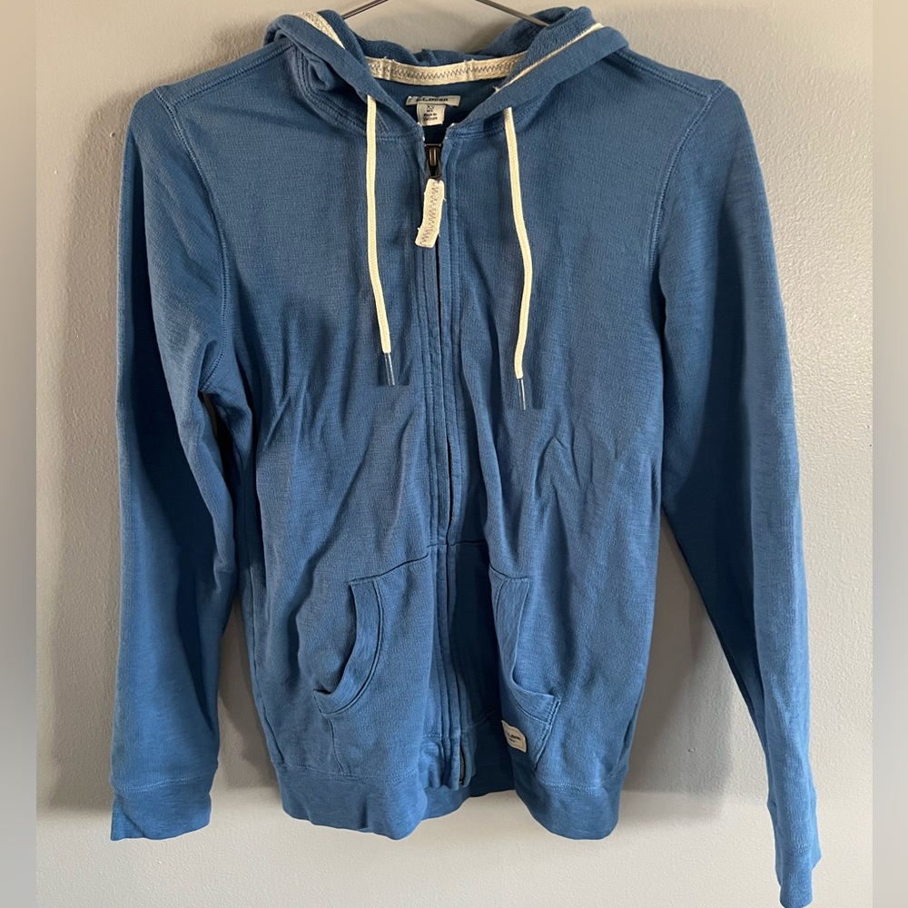 L.L. Bean organic cotton zip hoodie regular XS
